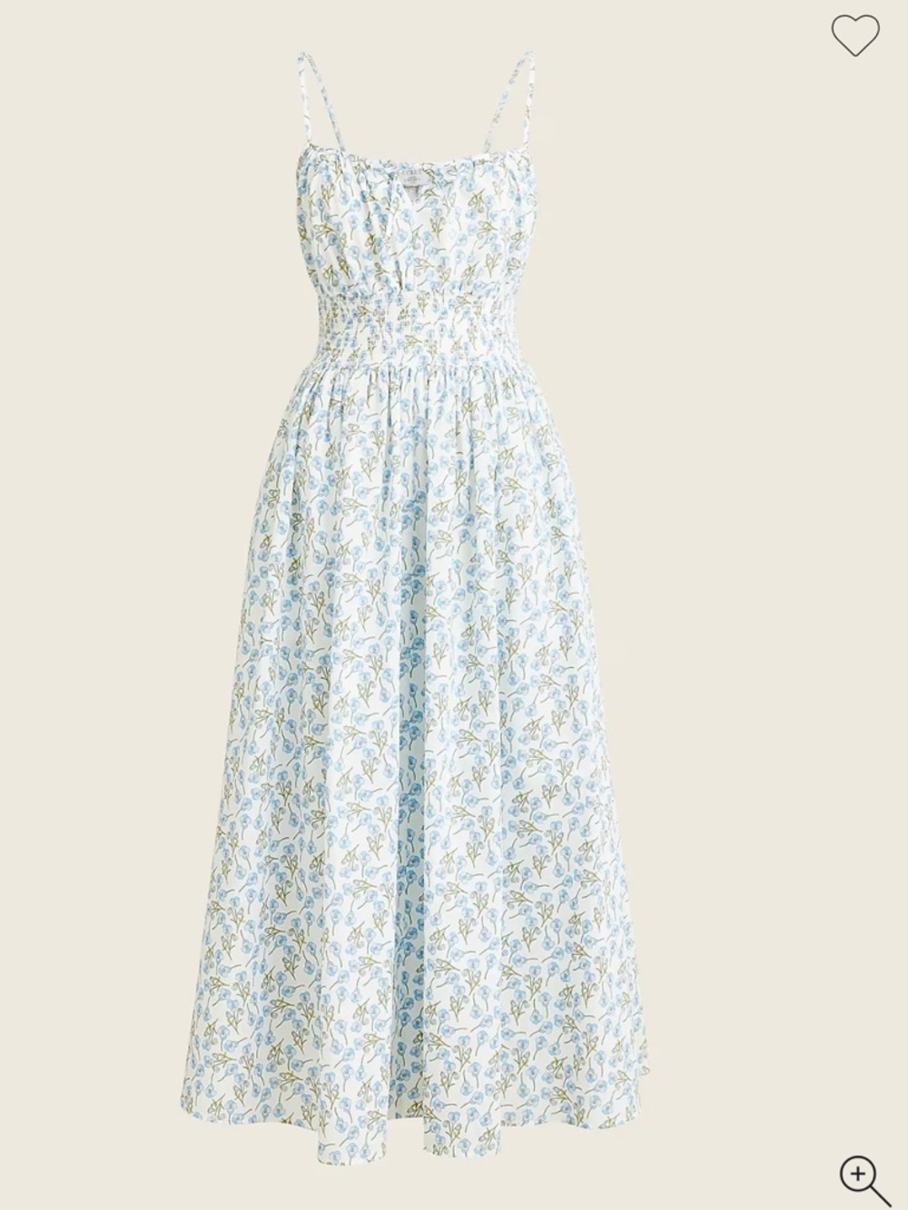 J. Crew Smocked-waist dress in Liberty® Rose floral
